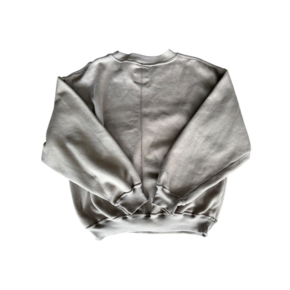 Original Stitches Vintage 90s Sweatshirt Streetwear Taupe Fleece Large Zipper - Picture 6 of 9
